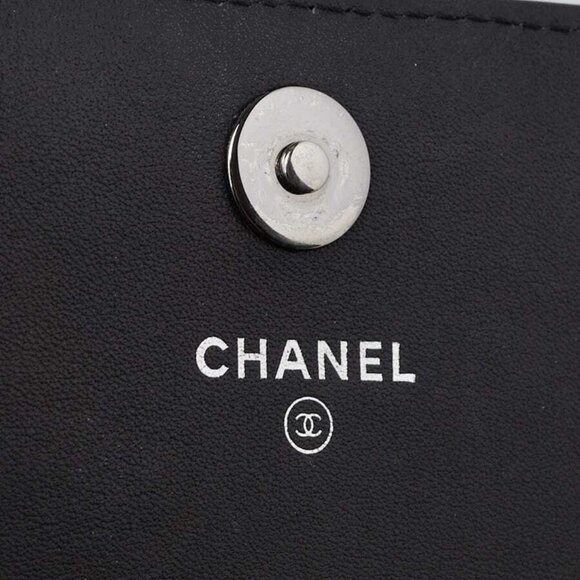 Chanel Black/Blue Quilted Leather Boy WOC Clutch Bag w/ Removable Strap - Picture 7 of 11